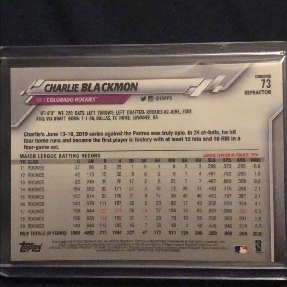 Charlie Blackmon - Picture 2 of 2